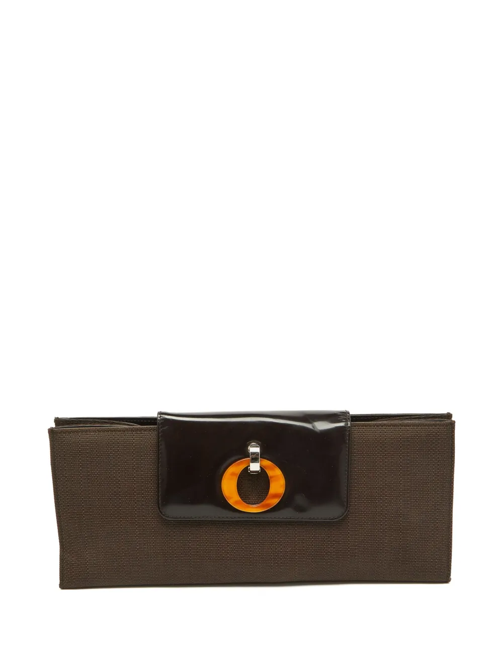 Christian Dior Pre-Owned leather flap clutch bag - ブラウン Christian Dior Pre-Owned leather flap clutch bag - ブラウン
