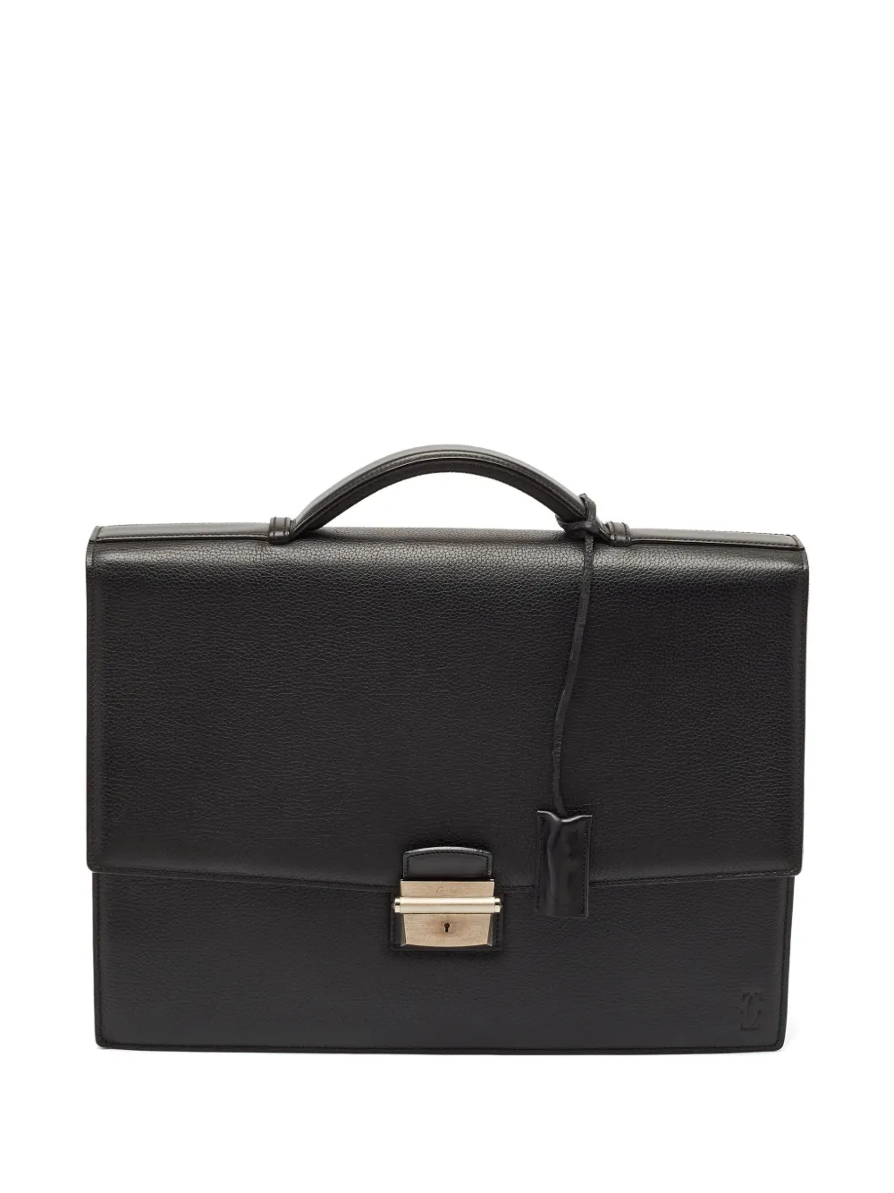 Pasha leather top-handle briefcase