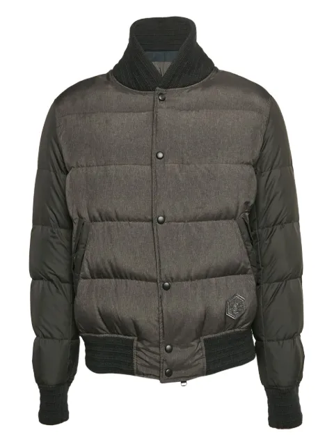 Saint Laurent Pre-Owned logo-patch quilted jacket