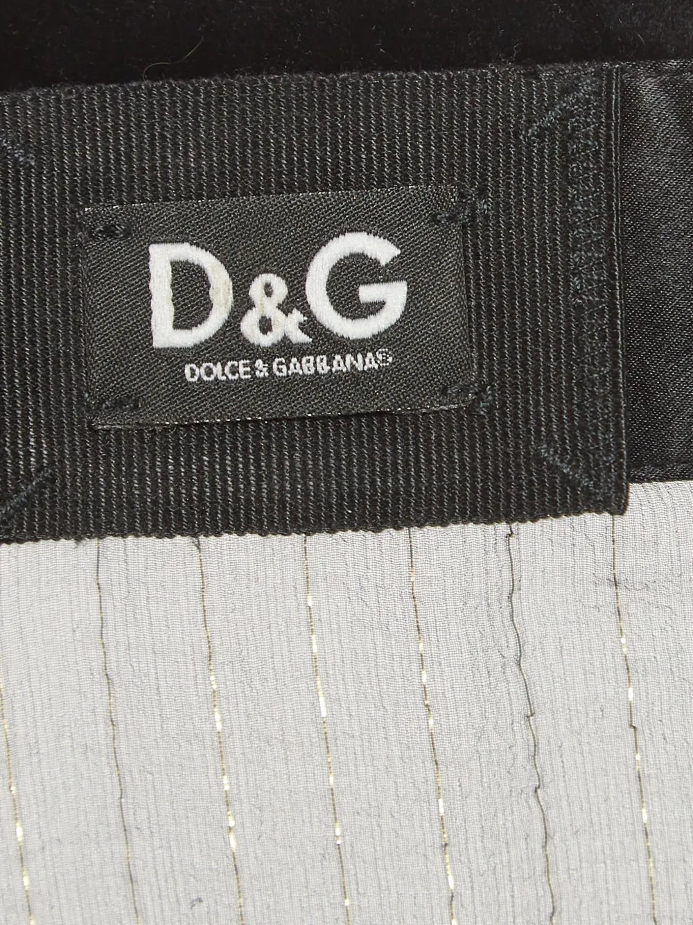 Pre-owned D&g Vintage Sheer Striped Shirt In Black