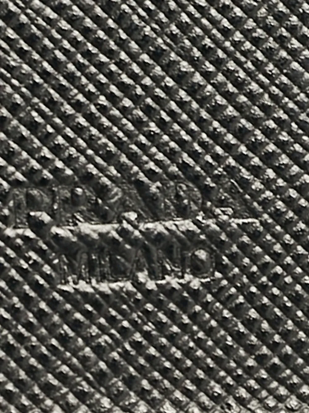 Pre-owned Prada Iphone 14 Leather Phone Case In Black