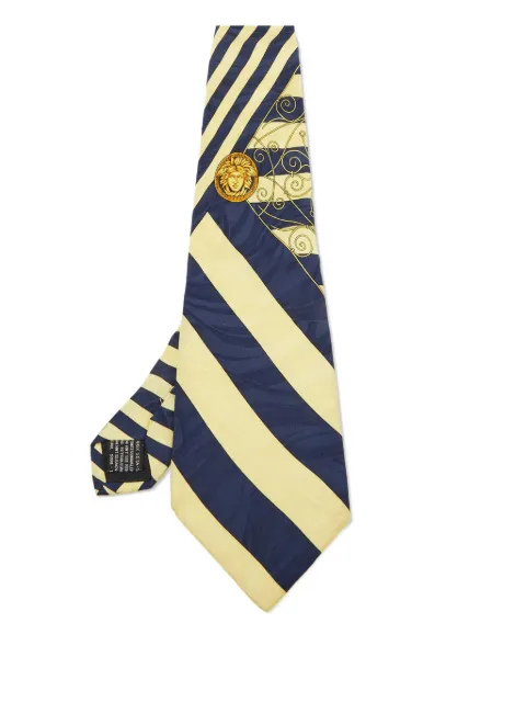 Versace striped silk tie