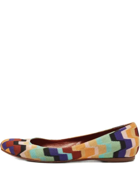 Missoni Pre-Owned geometric-knit pumps