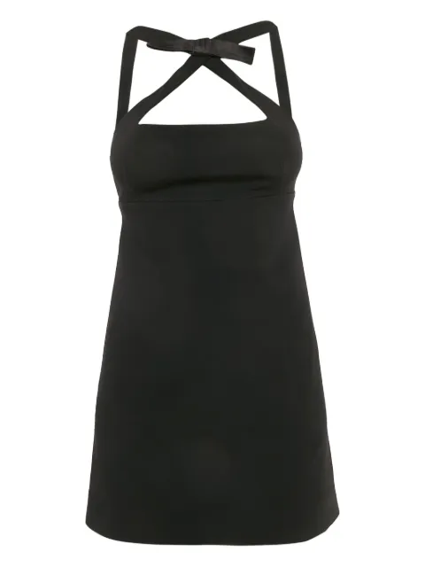 Miu Miu Pre-Owned open-back bow-detail mini dress