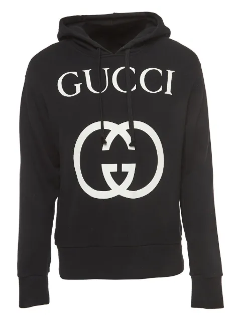 Gucci Pre-Owned logo-print cotton hoodie