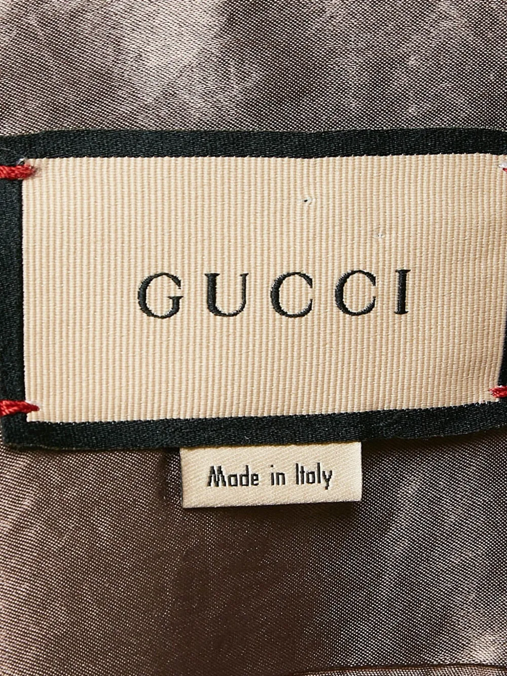 Pre-owned Gucci Logo-appliqué Satin Shirt In Brown