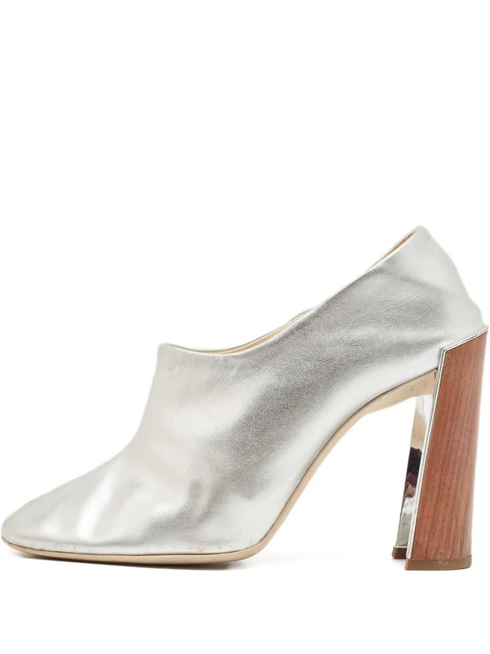 Stella McCartney Pre-Owned leather heeled pumps | Metallic | Image 1