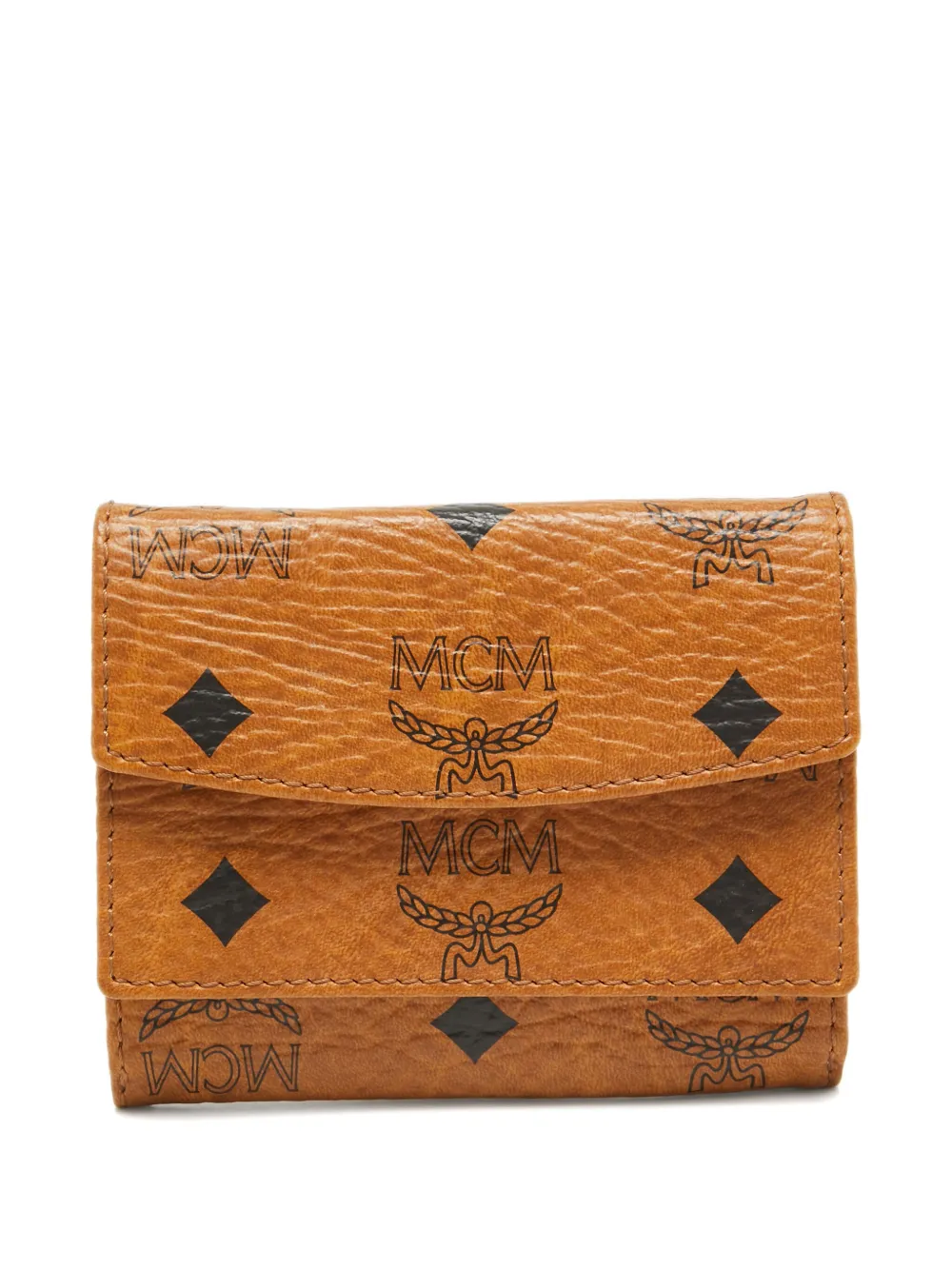 Pre-owned Mcm Monogram-print Wallet