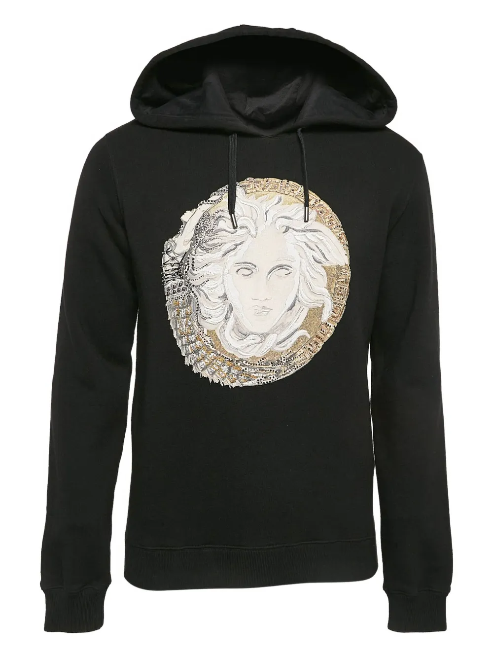 Versace Pre-Owned Medusa-embroidered hoodie | Black | Image 1