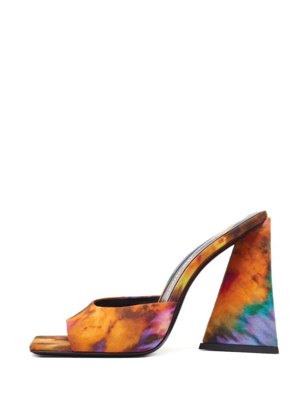 The Attico 110mm tie dye square-toe sandals | Orange | Image 1