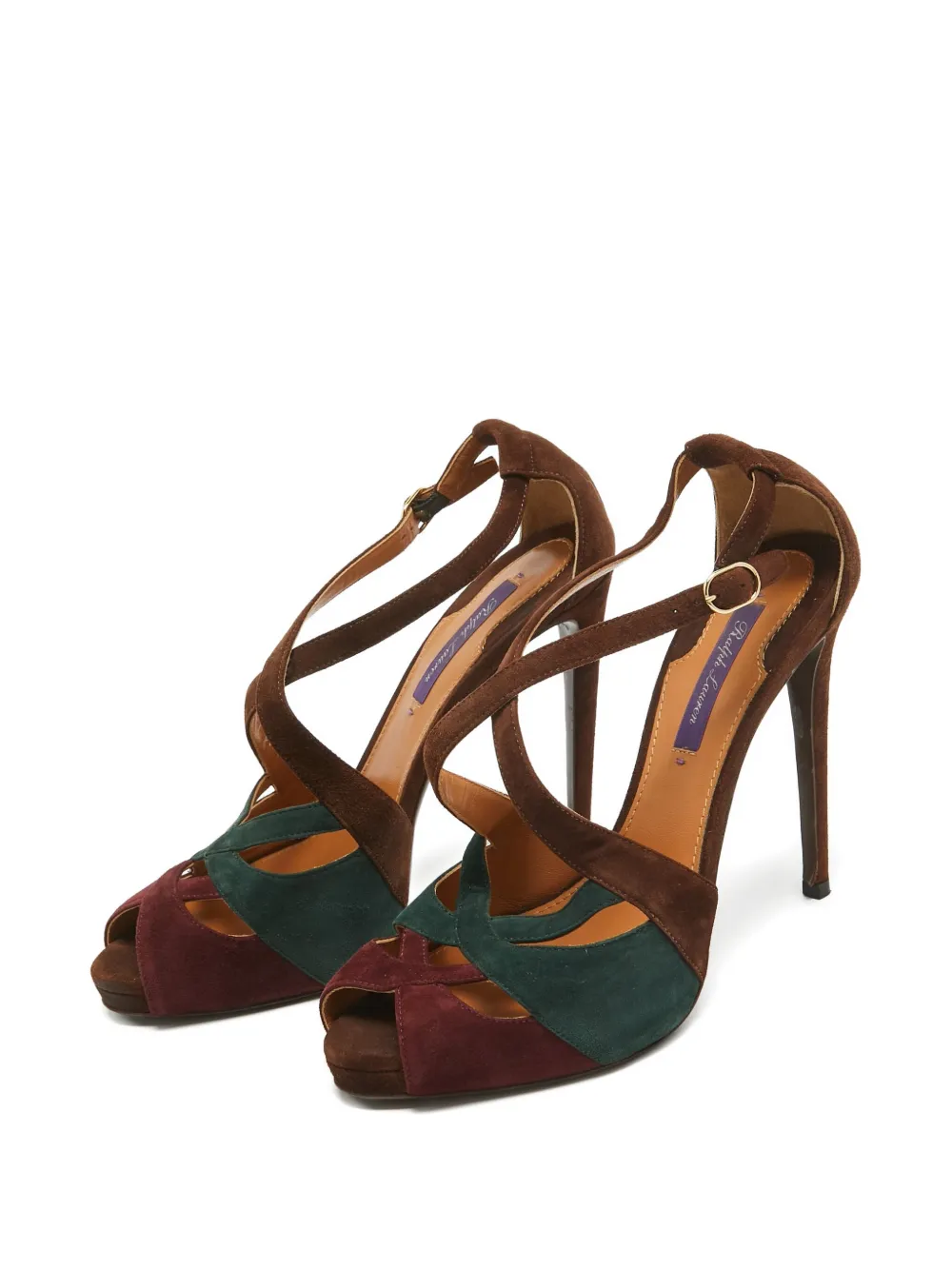 Polo Ralph Lauren 115mm suede criss-cross sandals | Image 2