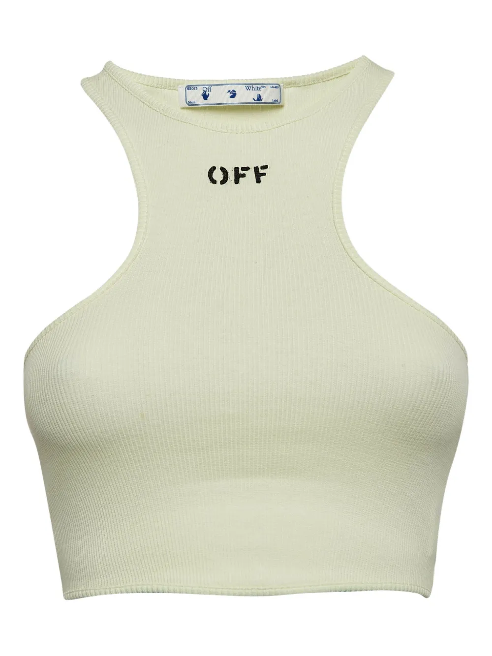 Pre-owned Off-white Racerback Ribbed Top In Neutral
