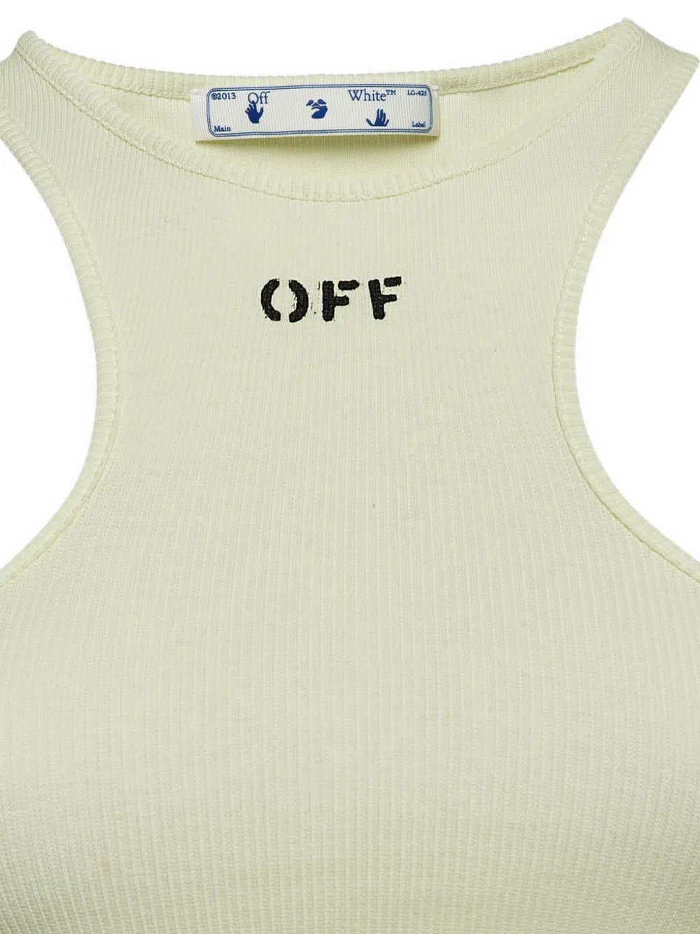 Pre-owned Off-white Racerback Ribbed Top In Neutral