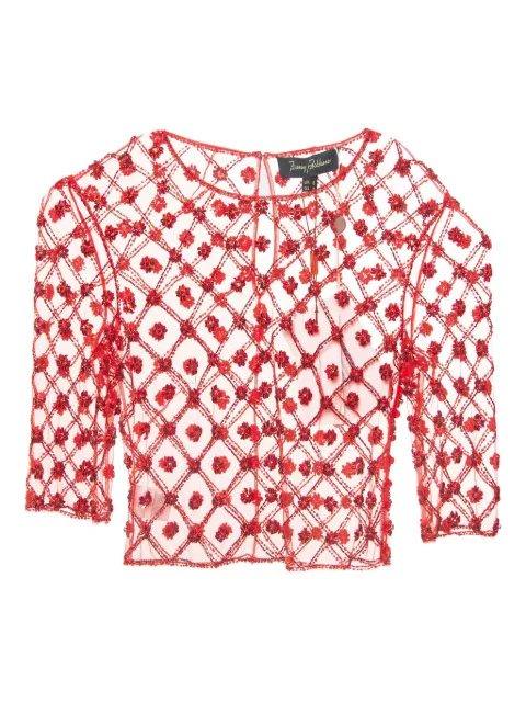 Jenny Packham embroidered tulle blouse