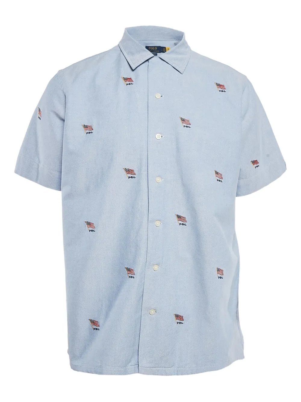 Polo Ralph Lauren Vintage 2024 flag-embroidery shirt | Blue | Image 1