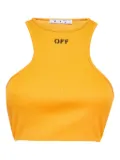 Off-White Pre-Owned ribbed racerback tank top - Yellow