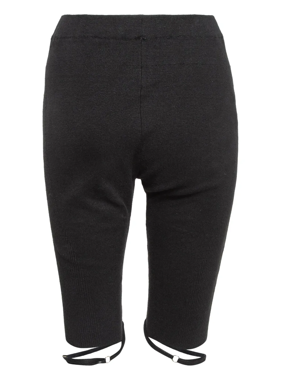 Jacquemus Pre-Owned Geribbelde shorts met striksluiting - Zwart