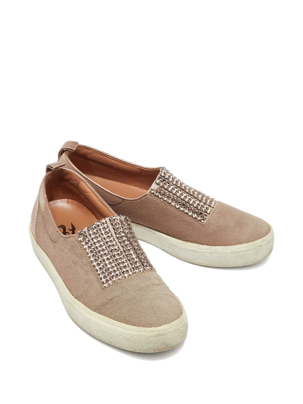 Gina pre-owned crystal-embellished sneakers | Image 2