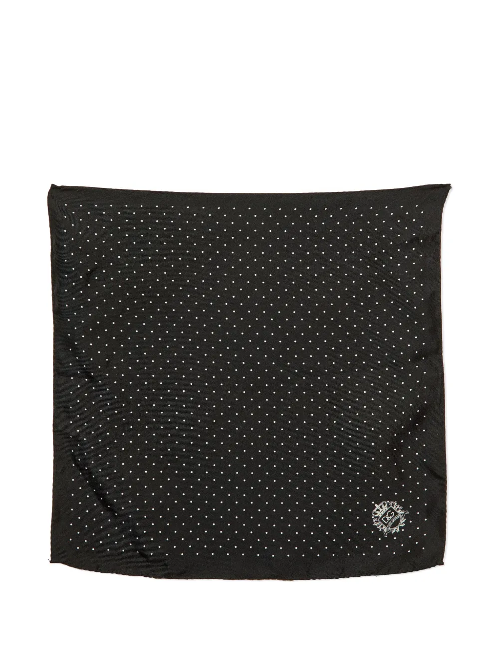 Dolce & Gabbana Pre-Owned polka-dot silk pocket square scarf | Black | Image 1