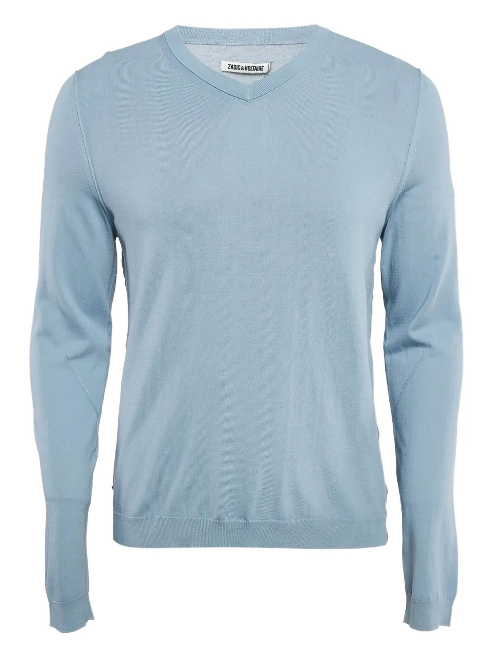 Zadig&Voltaire pre-owned V-neck cotton sweater | Blue | Image 1