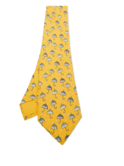 Hermès Pre-Owned umbrella-print silk tie