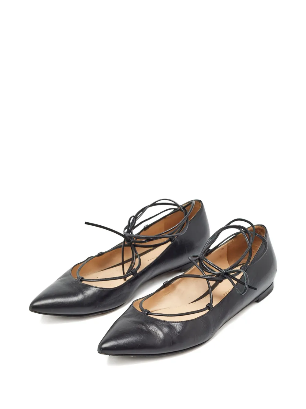 Gianvito Rossi Ballerina's met puntige neus - Zwart