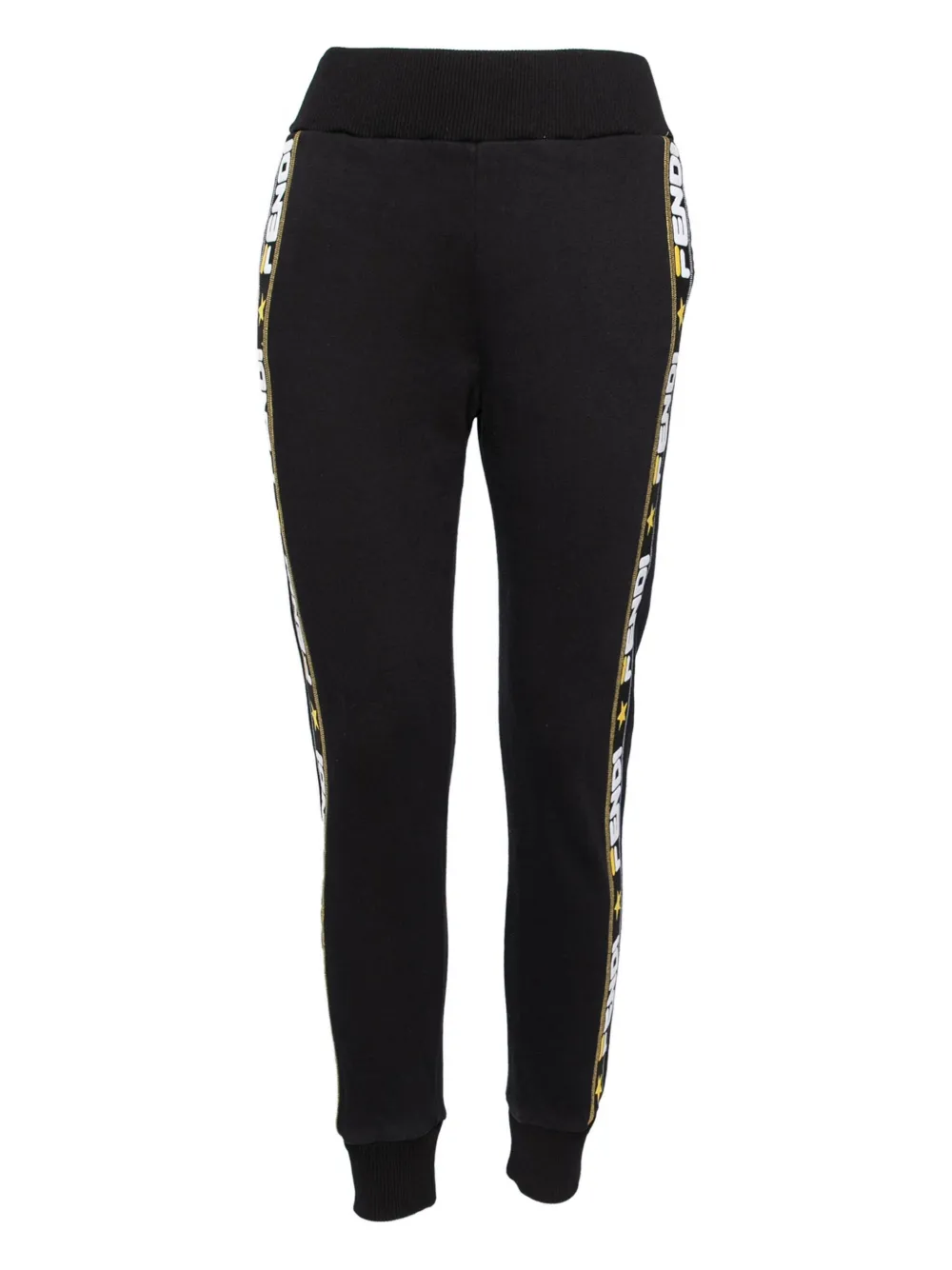 Fendi Pre-Owned Jogginghose mit Logo-Streifen - Schwarz