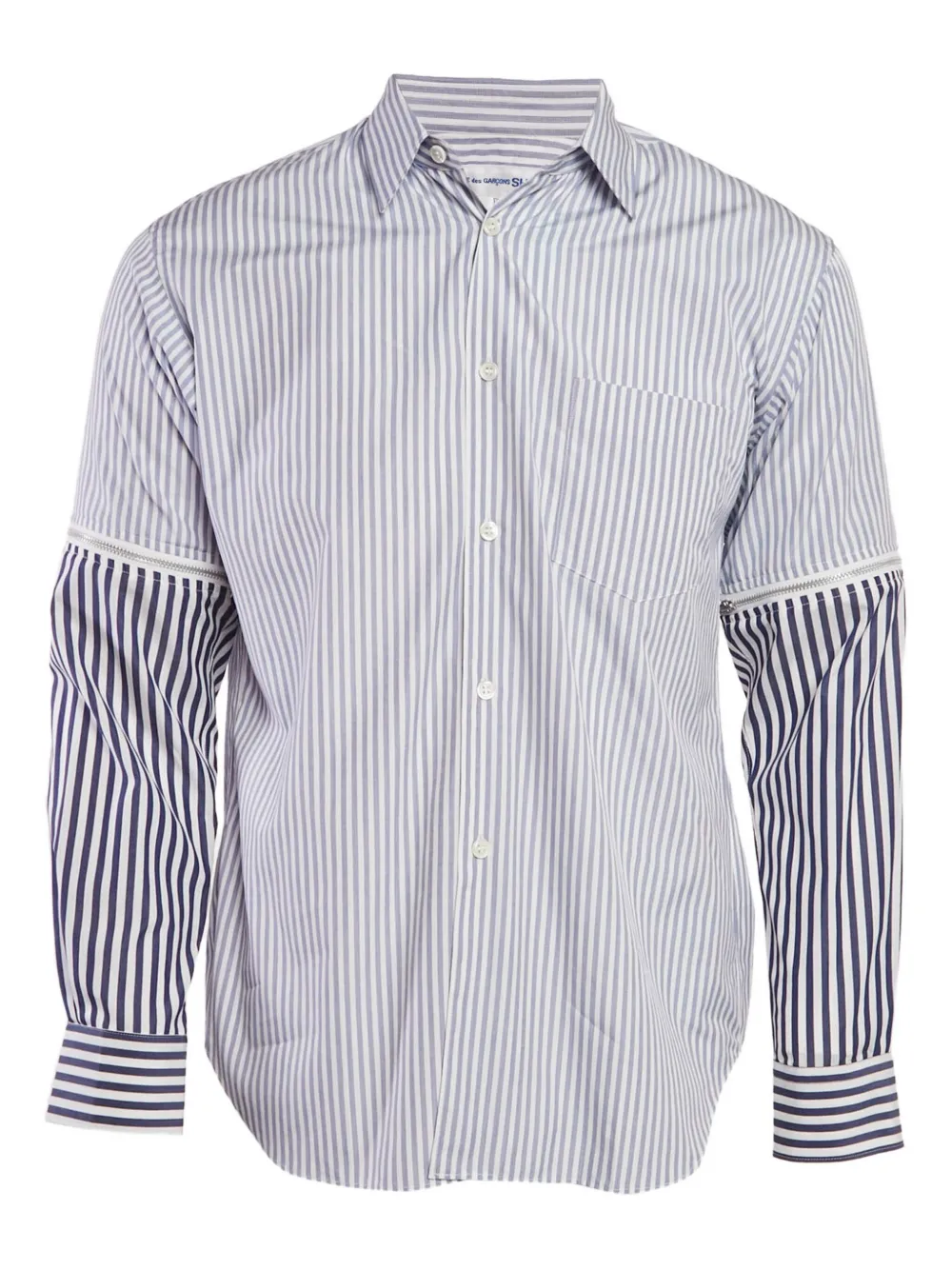 Comme Des Garçons striped detachable-sleeve shirt