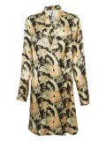 Dries Van Noten Pre-Owned floral-print wrap jacket - Black