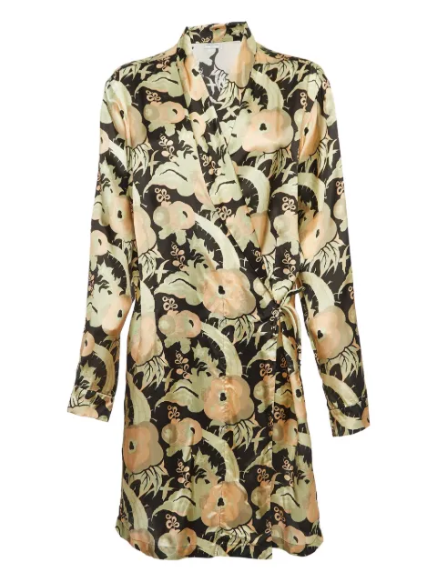 Dries Van Noten Pre-Owned floral-print wrap jacket