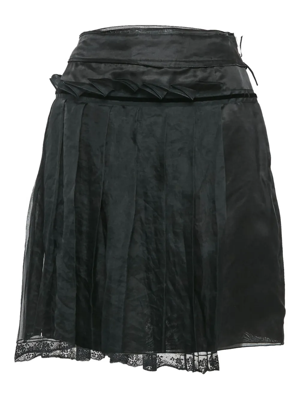Dolce & Gabbana Pre-Owned pleated lace-trim skirt | Black | Image 1