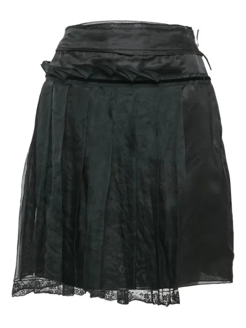 Dolce & Gabbana Pre-Owned pleated lace-trim skirt