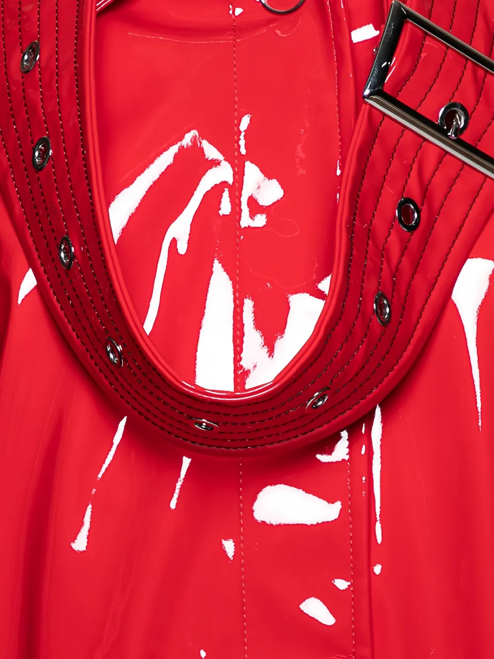 Burberry Pre-Owned 2024 belted leather coat | Red | Image 1