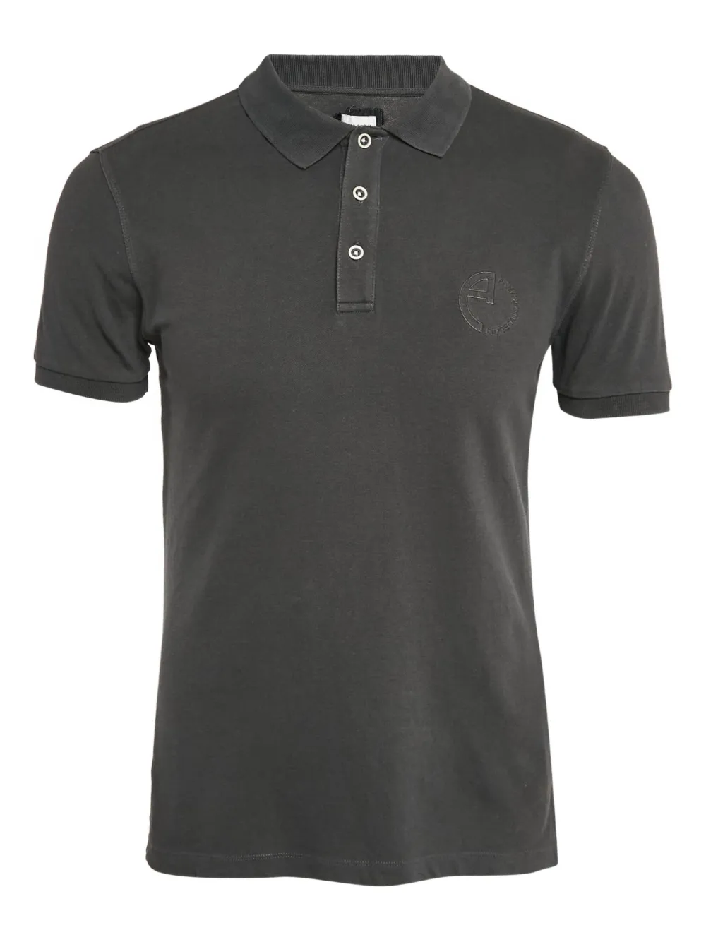 Armani Vintage logo-embroidered polo shirt | Grey | Image 1