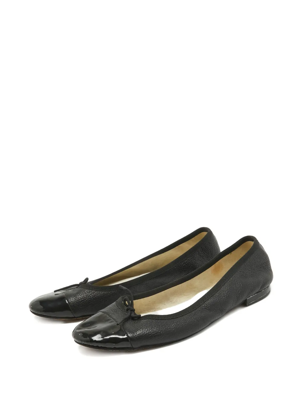 Repetto Lakleren ballerina's met strik - Zwart