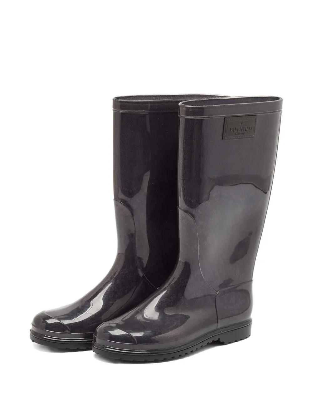 Valentino Garavani Pre-Owned Regenlaarzen met kanten print - Zwart