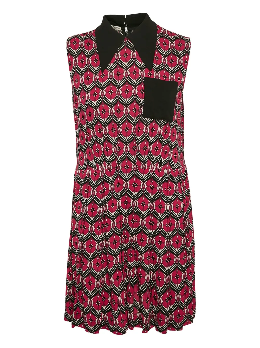 2015 floral pleated dress
