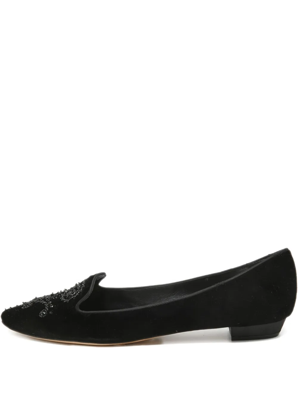 René Caovilla velvet-finish loafers