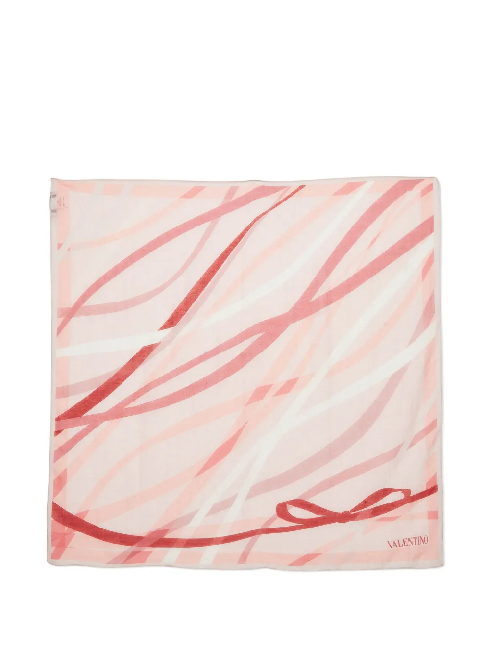ribbon-print square scarf