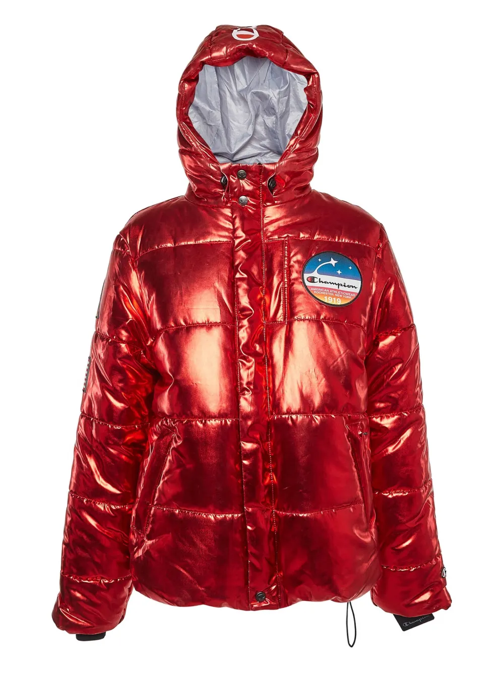 Champion hooded puffer jacket - Rosso