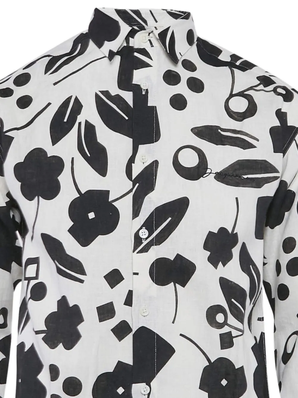 Jacquemus Pre-Owned 2024 La Chemise Simon floral-abstract linen shirt | Image 2