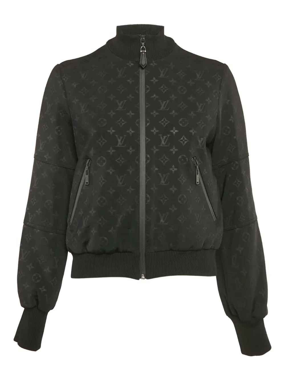 Louis Vuitton Pre-Owned ロゴ ジップアップ ジャケット - ブラック Louis Vuitton Pre-Owned ロゴ ジップアップ ジャケット - ブラック
