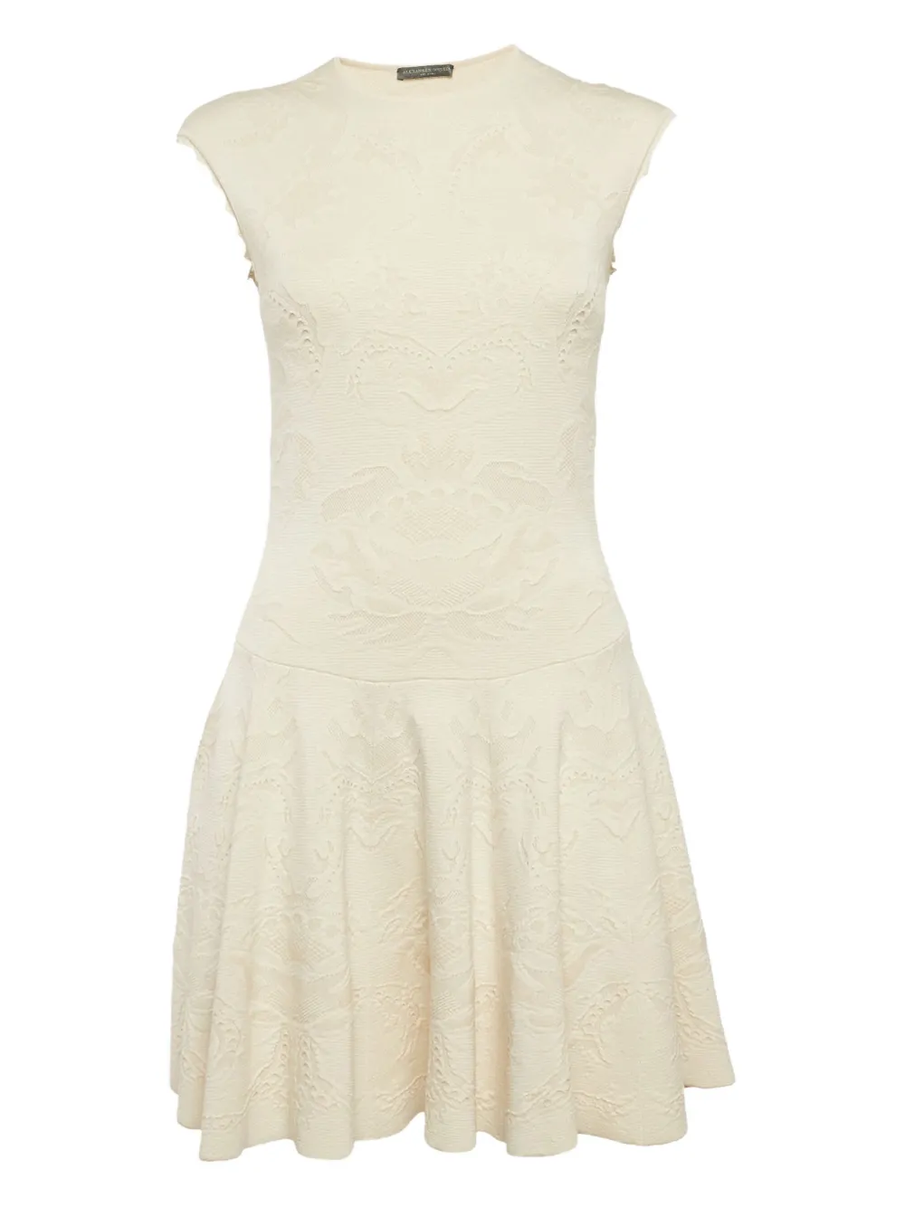 jacquard floral mini dress