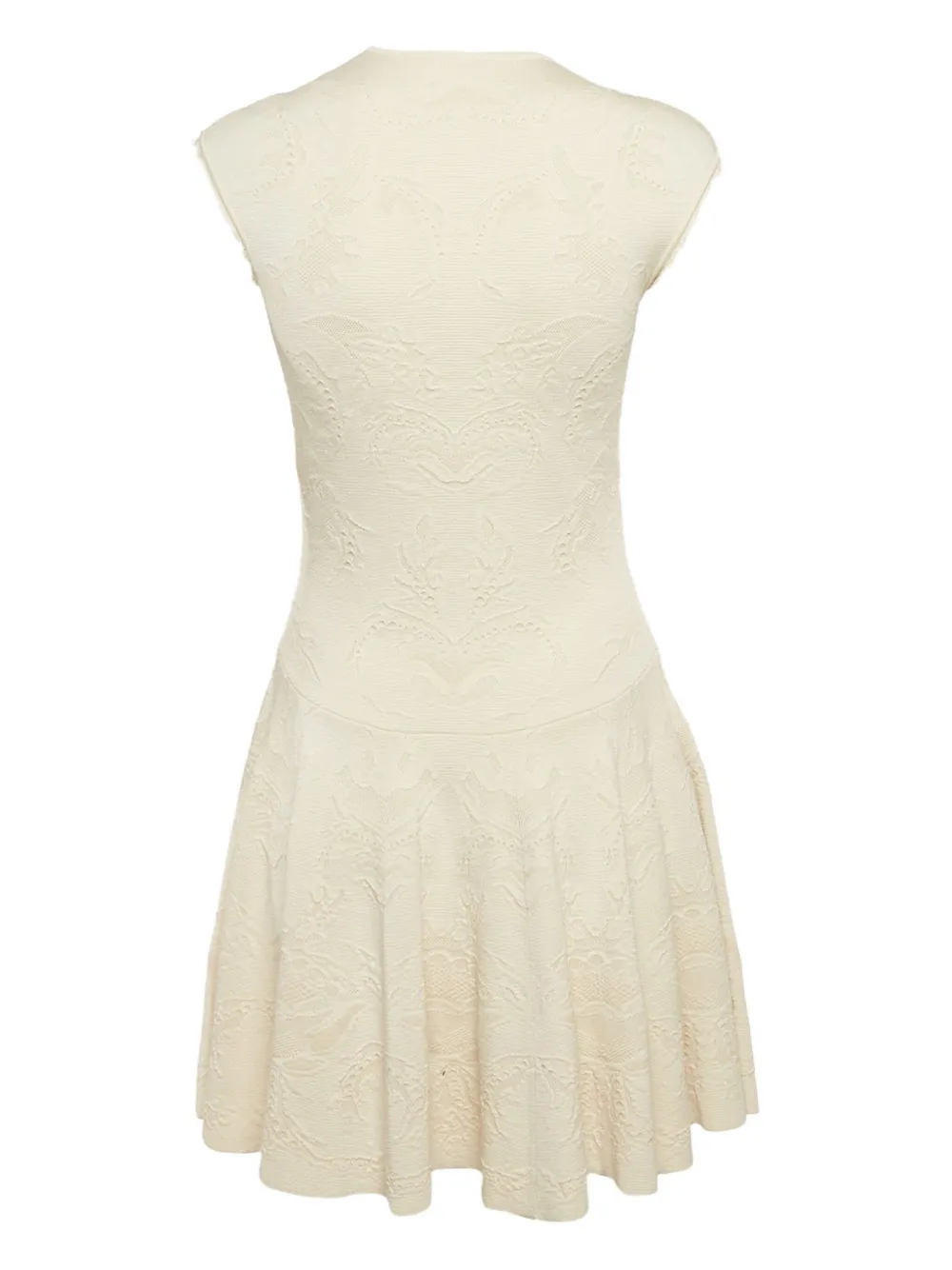 Alexander McQueen Pre-Owned Mini-jurk met bloemen-jacquard - Wit