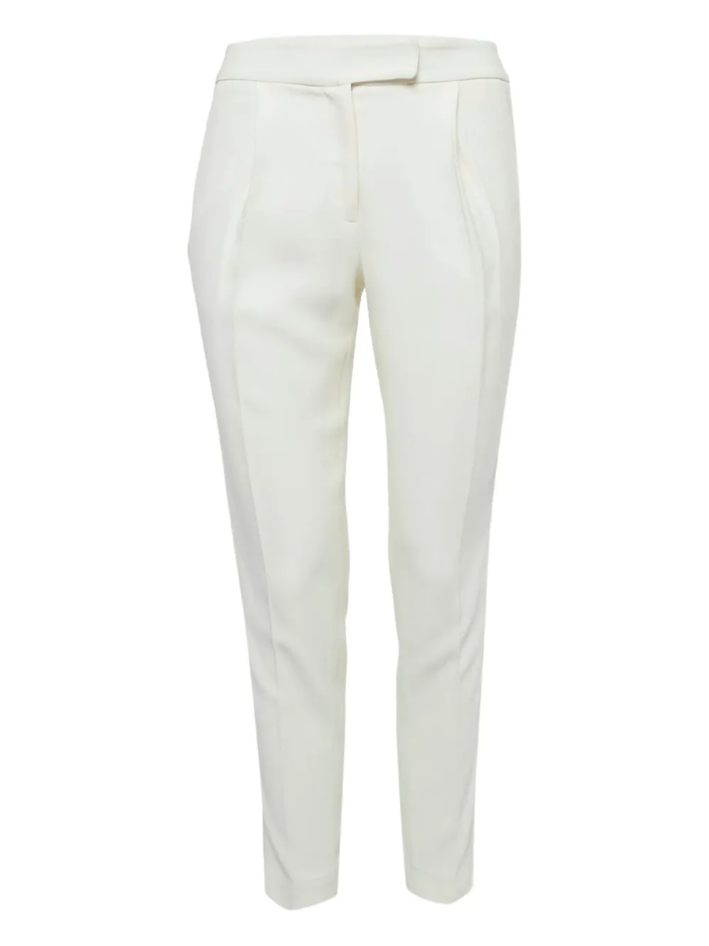 Pre-owned Elie Saab Stripe-detailing Trousers In White