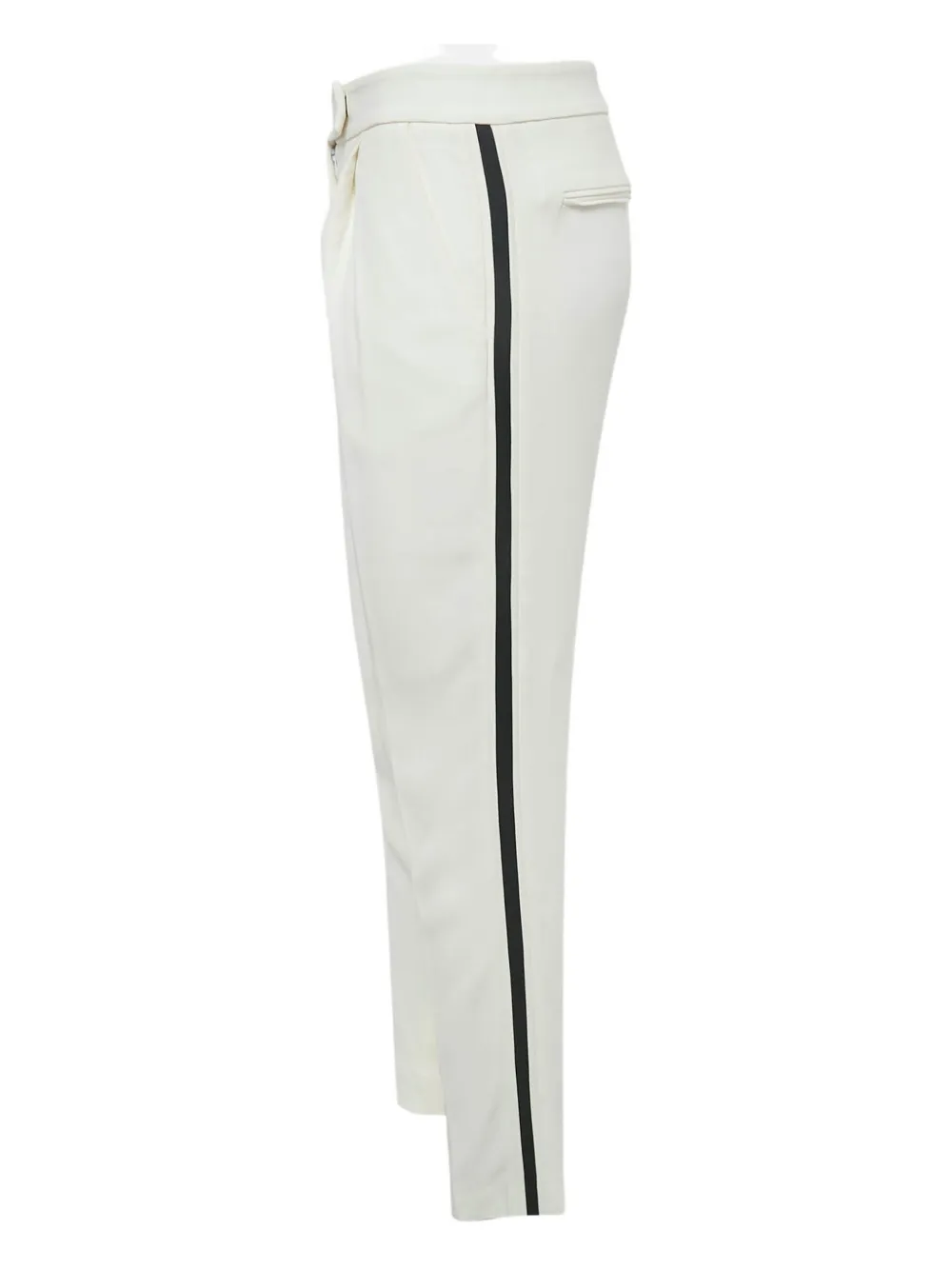 Elie Saab Broek met streepdetail - Wit