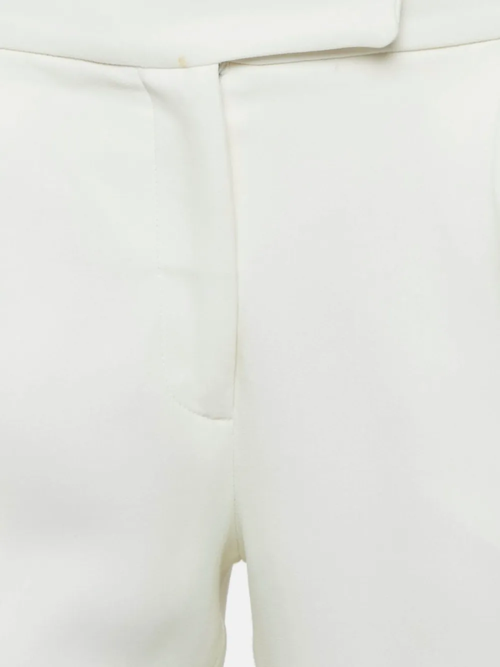 Pre-owned Elie Saab Stripe-detailing Trousers In White