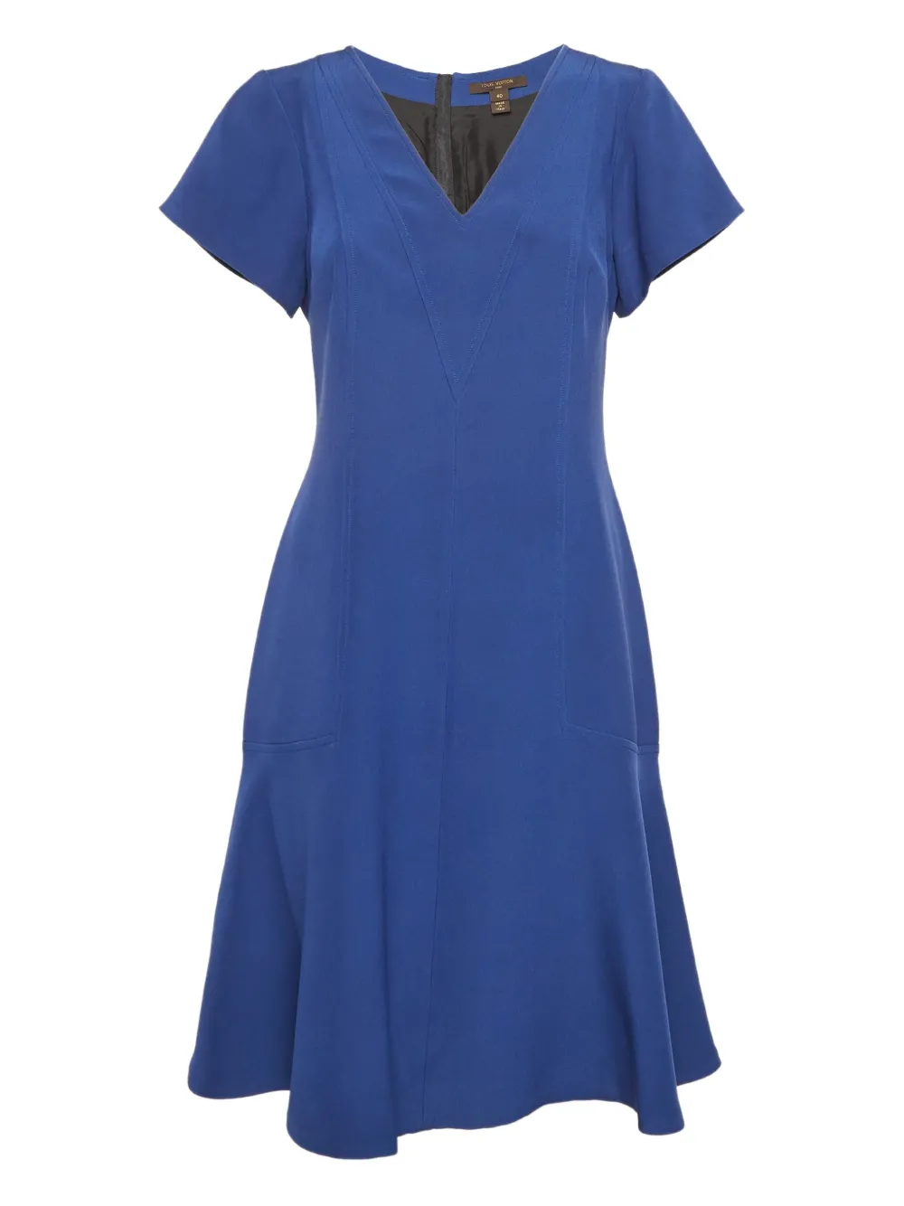 Louis Vuitton Pre-Owned 2024 V-neck flutter-sleeve midi dress | Blue | Image 1