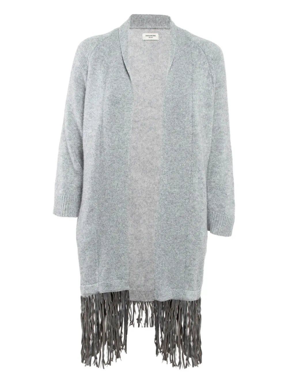 Pre-owned Zadig & Voltaire Fringe-detail Cashmere Cardigan