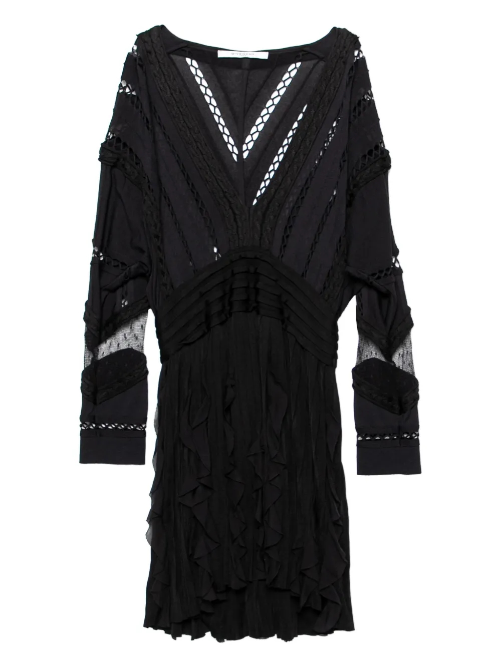 Givenchy Pre-Owned knittted ruffle dress | Black | Image 1